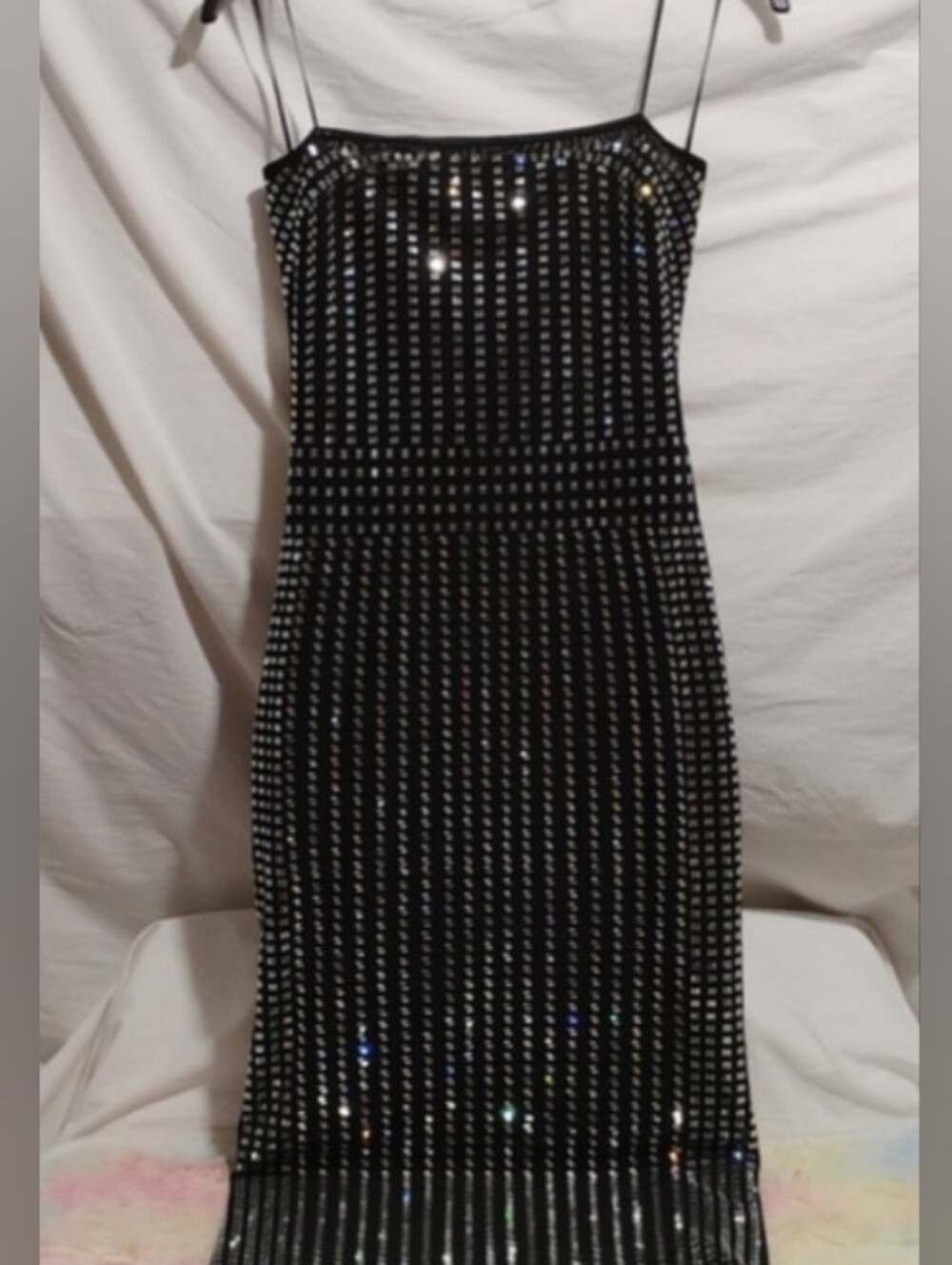 (D-16) NWOT Akira Rhinestone Studded Dress Sz.L